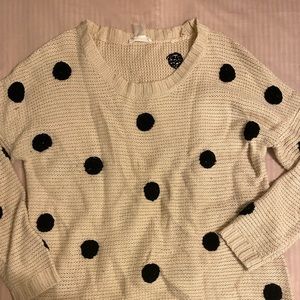 Black polka dot sweater